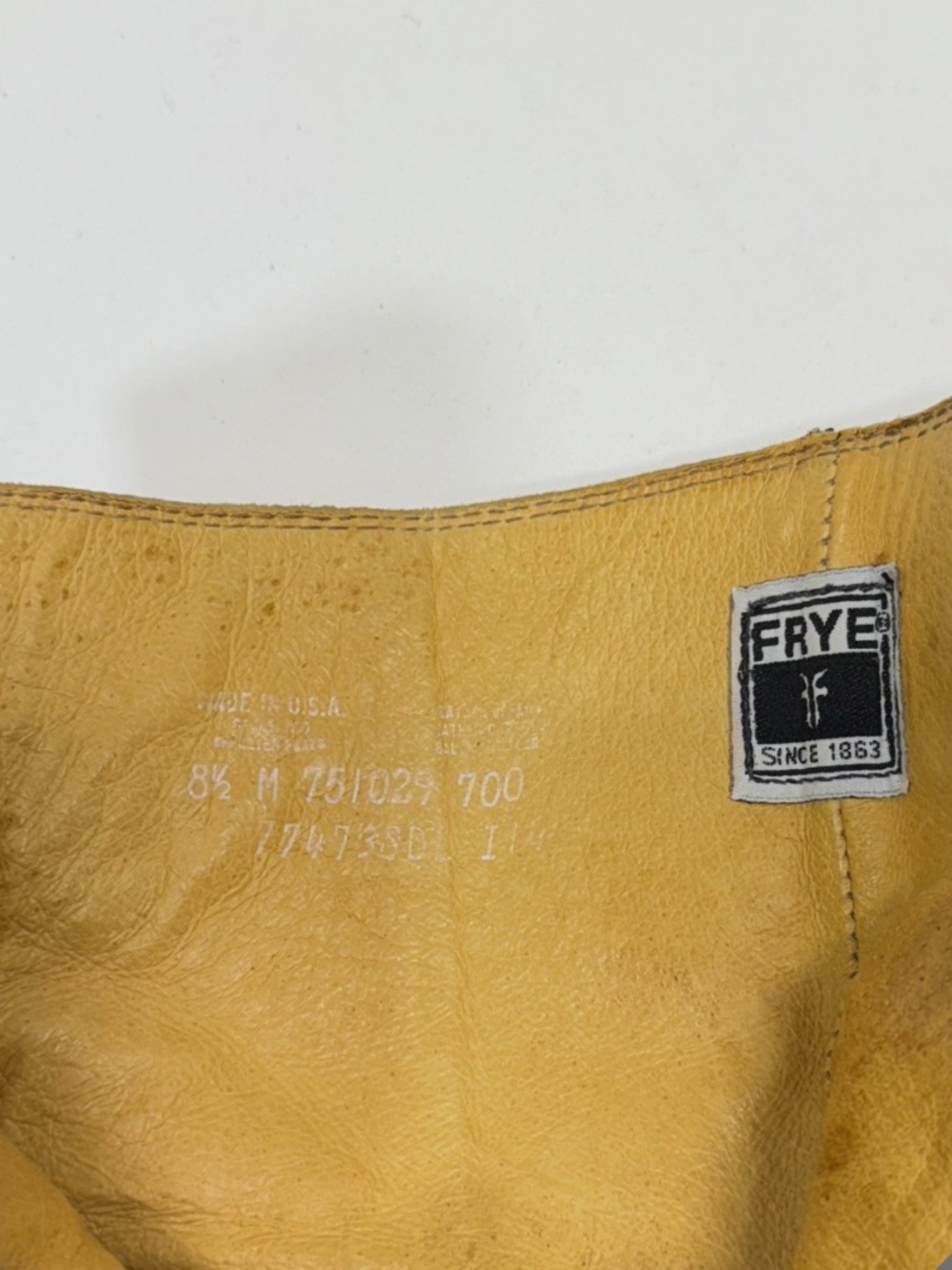 RARE! Vintage Frye Campus "Made In USA" Inside Zip Ankle Boots Saddle Leather - Picture 10 of 16